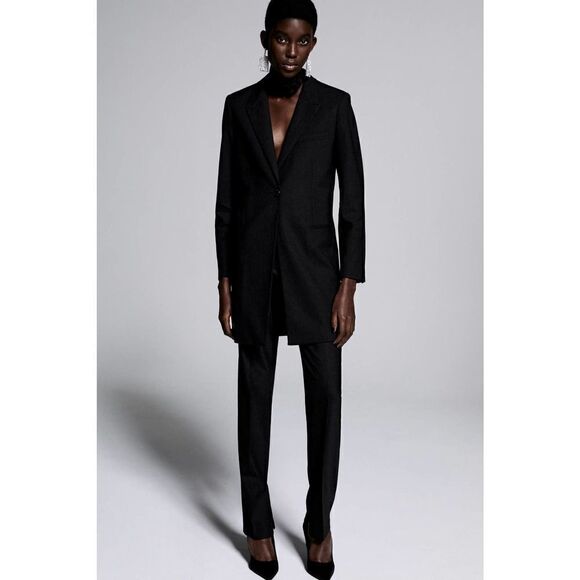 ZARA STUDIO LIMITED EDITION WOOL BLEND STRIPED BLAZER NEW - Picture 8 of 8